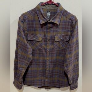 Club Ride Daniel Flannel Jersey L purple snap closure breathable stretch riding